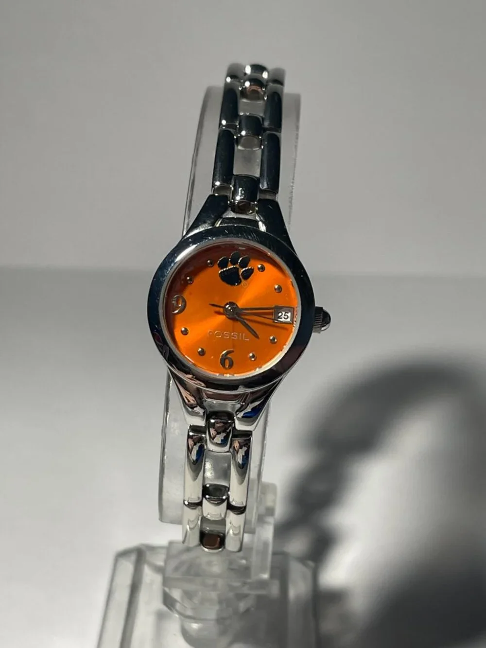 Clemson Tigers NCAA Stainless-Steel Bracelet Watch by Fossil NEW